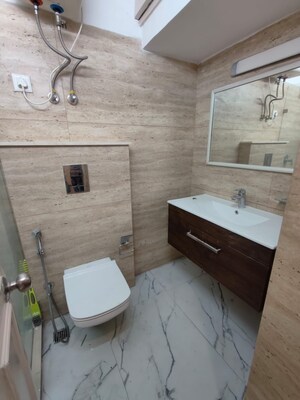 Attached Bathroom in 3 BHK Builder Floor at Greater Kailash – for Rent