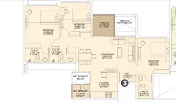 Floor Plan in 3 BHK Apartment at VTP Aethereus, Mahalunge – for Sale