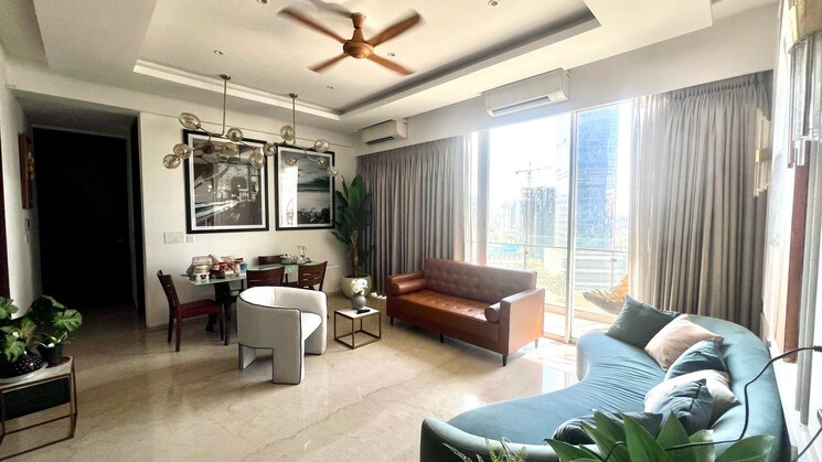 Living Room, runwals-the-reserve 4 Bedroom 1500 Sq.Ft. Apartment In Worli Mumbai 9466560