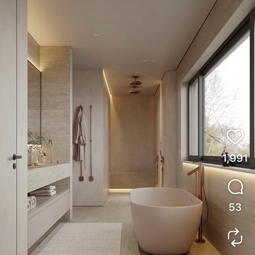 Bathroom in 4 BHK Builder Floor at Vasant Vihar – for Sale