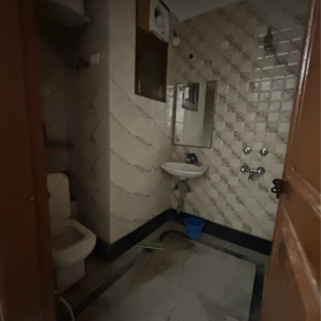 Bathroom in 2 BHK Builder Floor at Malviya Nagar – for Rent