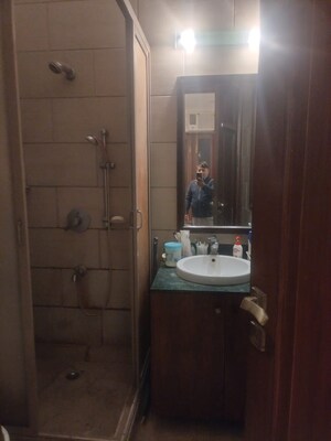 Bathroom in 3 BHK Builder Floor at Gulmohar Park – for Rent