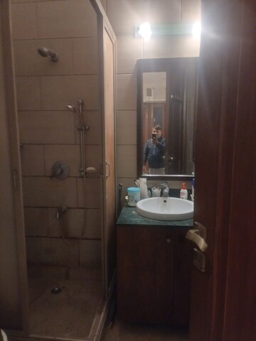 Bathroom in 3 BHK Builder Floor at Gulmohar Park – for Rent