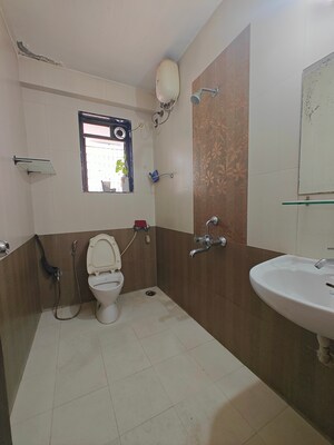 Bathroom in 3 BHK Apartment at Tulsi Sagar, Nerul – for Rent