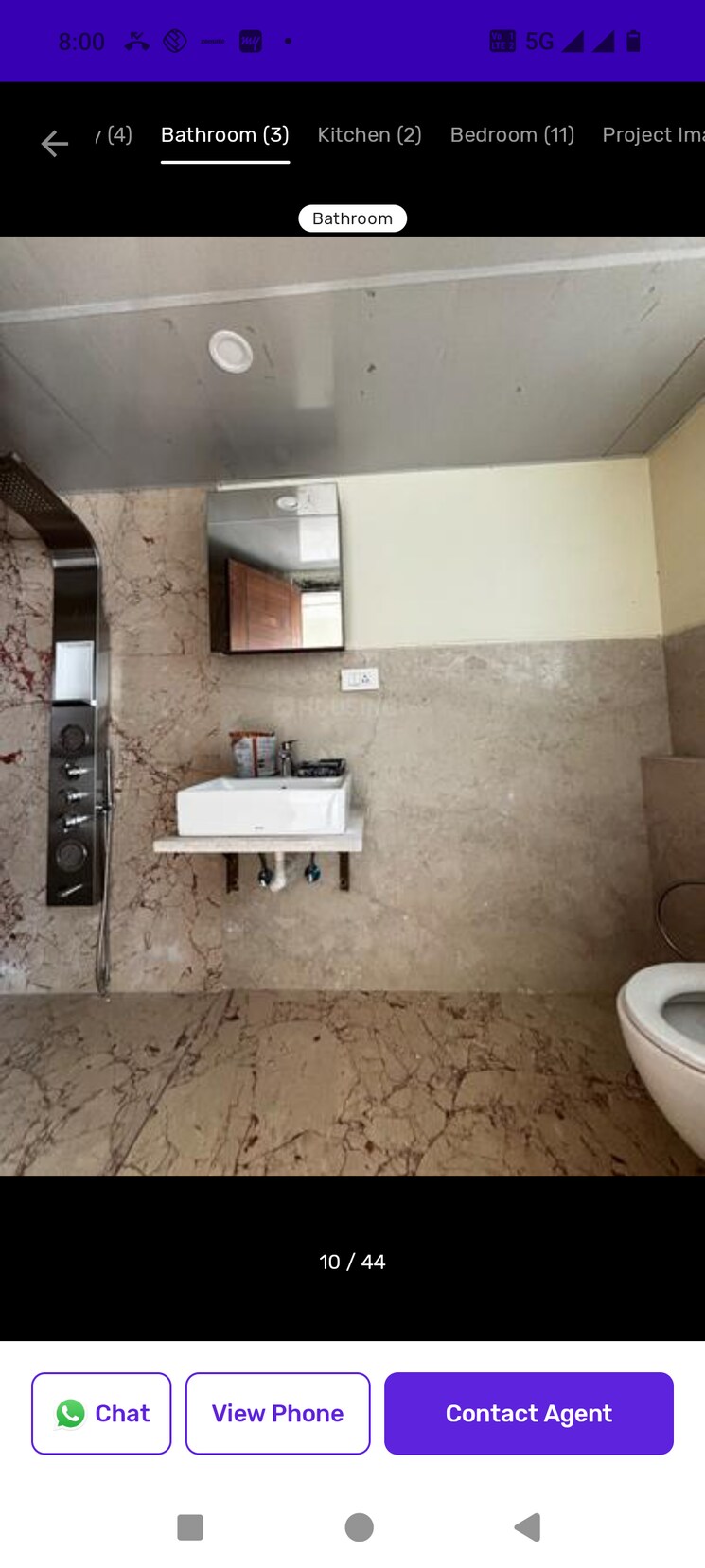 Bathroom, prestige-pine-wood 3 Bedroom 1800 Sq.Ft. Apartment In Koramangala Bangalore 9467071