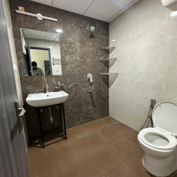 Bathroom in 2 BHK Builder Floor at Chattarpur – for Rent