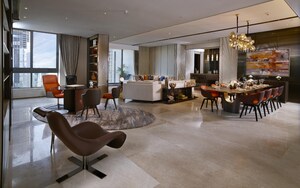 Living Room in 4 BHK Apartment at K Raheja Artesia, Worli – for Sale