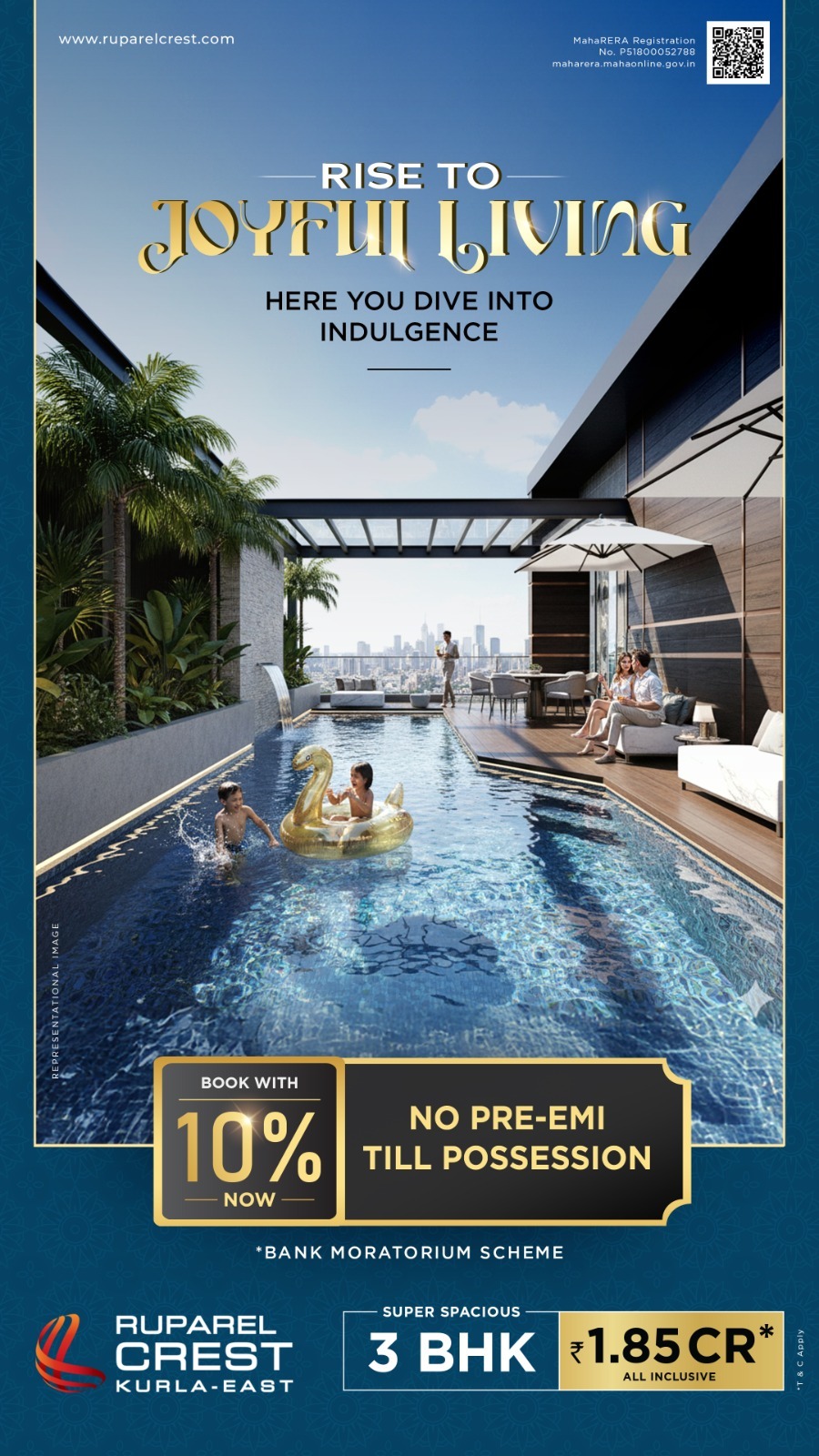 2 BHK 595 Sq.Ft. Apartment in Ruparel Urbana