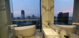 Bathroom in 4 BHK Apartment at Ahuja Tower, Worli – for Rent