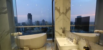 Bathroom in 4 BHK Apartment at Ahuja Tower, Worli – for Rent