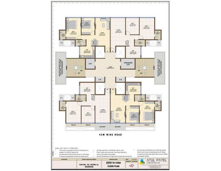 Floor Plan, neelkanth-avenue 2 Bedroom 825 Sq.Ft. Apartment In Kharghar Navi Mumbai 9468217