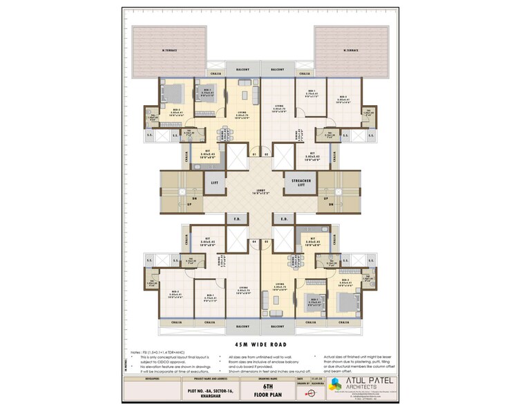 Floor Plan, neelkanth-avenue 2 Bedroom 655 Sq.Ft. Apartment In Kharghar Navi Mumbai 9468240