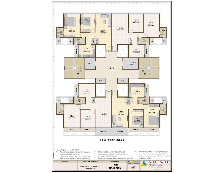 Floor Plan, neelkanth-avenue 2 Bedroom 655 Sq.Ft. Apartment In Kharghar Navi Mumbai 9468240