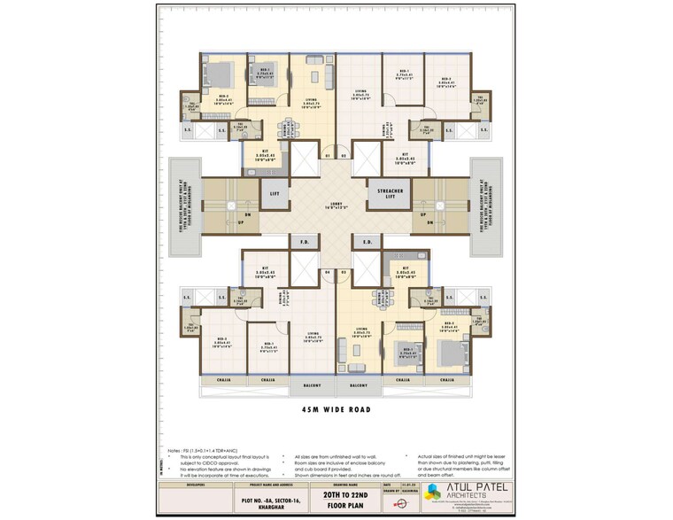 Floor Plan, neelkanth-avenue 2 Bedroom 655 Sq.Ft. Apartment In Kharghar Navi Mumbai 9468240