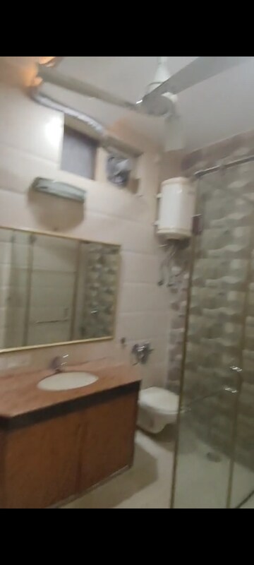 Bathroom in 3 BHK Builder Floor at Kailash Hills – for Rent