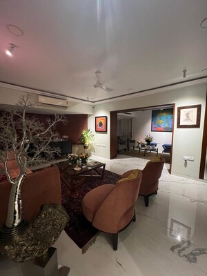 Living Room in 4 BHK Apartment at El Dorado, Prabhadevi – for Rent