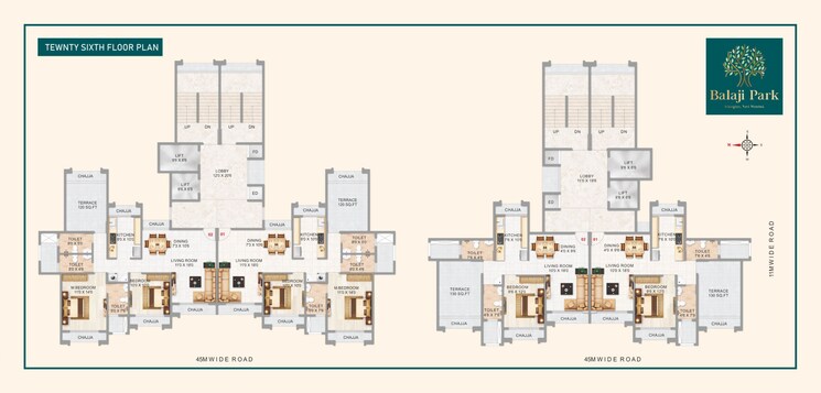 Floor Plan, varsha-balaji-park 2 Bedroom 643 Sq.Ft. Apartment In Kharghar Navi Mumbai 9468337