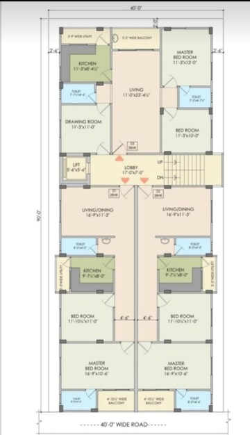 Floor Plan in 2 BHK Apartment at Platinum Residency Nagaram, Nagaram – for Sale