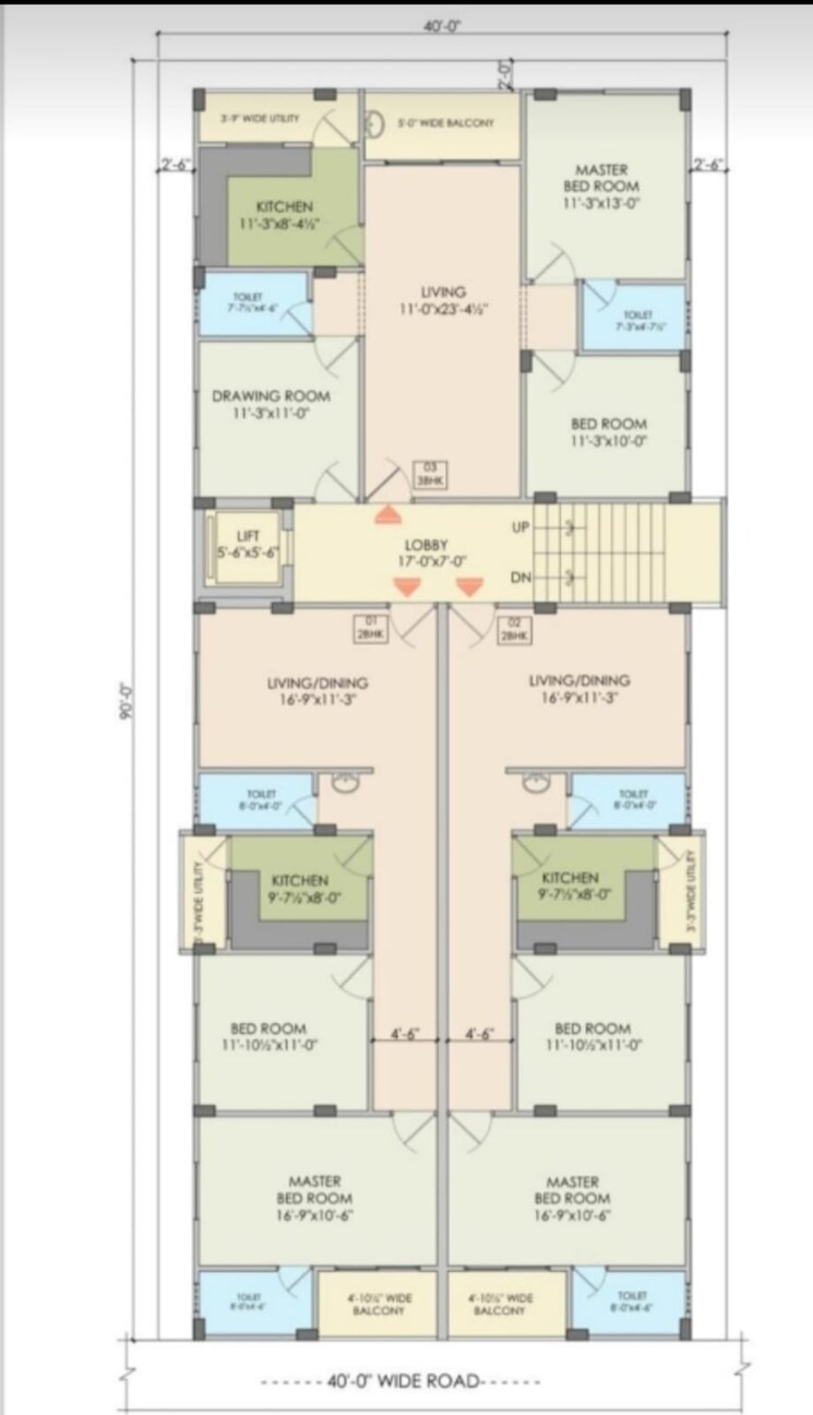 Floor Plan, platinum-residency-nagaram 2 Bedroom 1050 Sq.Ft. Apartment In Nagaram Hyderabad 9468626