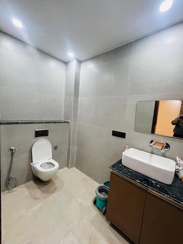 Bathroom in 1 BHK Builder Floor at Chattarpur – for Rent