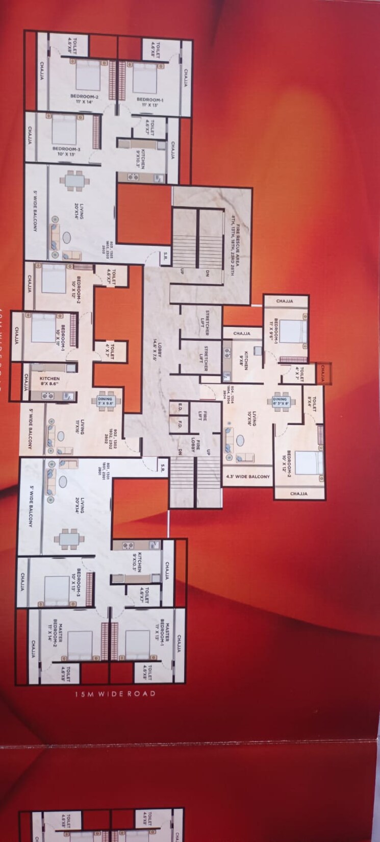 Floor Plan, admire-19-the-pinnacle 2 Bedroom 790 Sq.Ft. Apartment In Kharghar Sector 19 Navi Mumbai 9469706