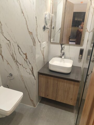 Bathroom in Studio Apartment at Kaveri City Center, Delta I Greater Noida – for Rent