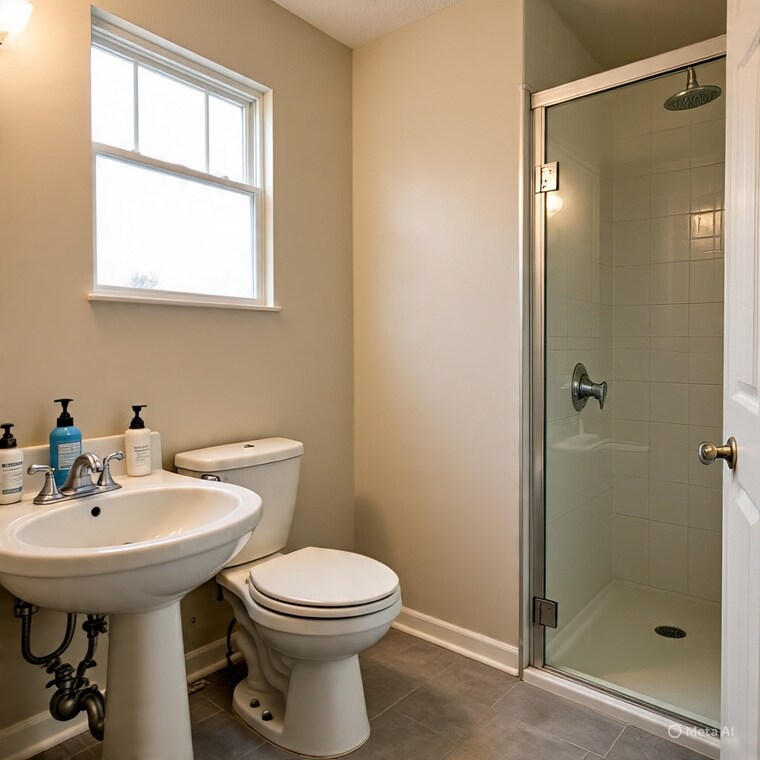 Bathroom, ganga nagar 1 Bedroom 650 Sq.Ft. Apartment In Ganga Nagar Rishikesh 9470605