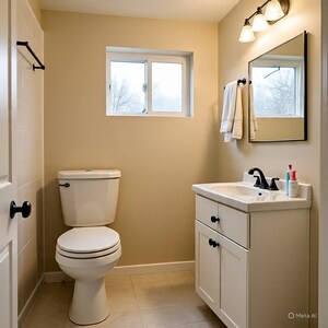 Bathroom in 1 BHK Apartment at Ganga Nagar – for Rent