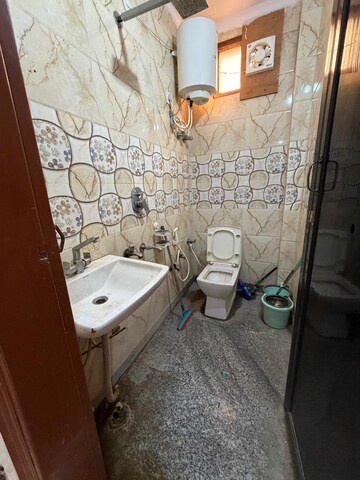 Bathroom in 3 BHK Builder Floor at Vipin Garden – for Rent