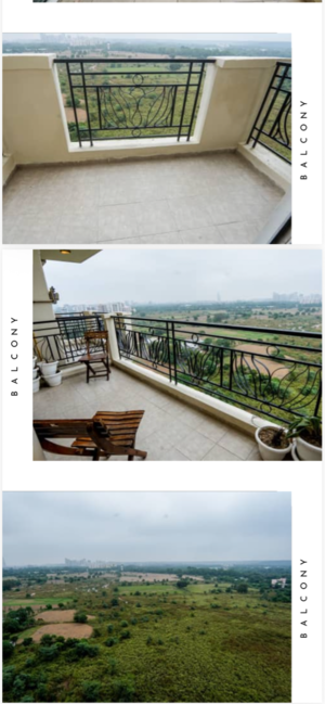 Balcony in 3.5 BHK Apartment at DLF Express Greens, Manesar Sector 1a – for Sale