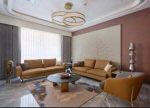 Living Room in 4 BHK Apartment at Bodakdev – for Sale