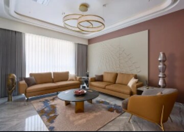 Living Room in 4 BHK Apartment at Bodakdev – for Sale