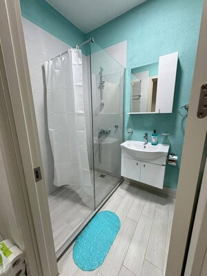 Bathroom in 3 BHK Builder Floor at Vasant Kunj Enclave – for Rent