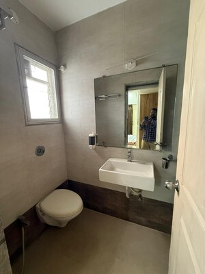 Bathroom in 1 BHK Apartment at Cosmos 27 Gbr, Kasarvadavali – for Rent