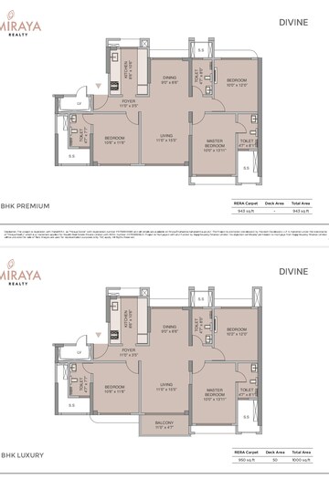 Floor Plan in 3 BHK Builder Floor at Mextech Miraya Divine, Kapur Bawdi – for Sale