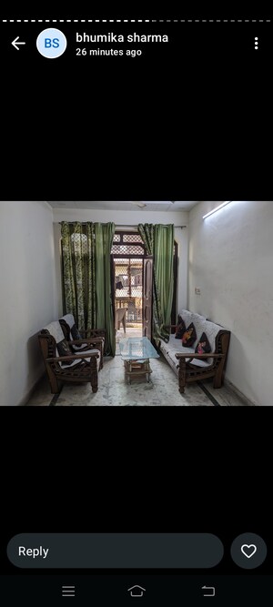 Living Room in 2 BHK Builder Floor at Vaishali Media Apartment, Vaishali Sector 5 – for Rent