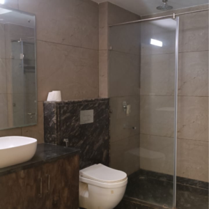 Bathroom in 3 BHK Builder Floor at Gardenia Glory, Sector 46 – for Rent