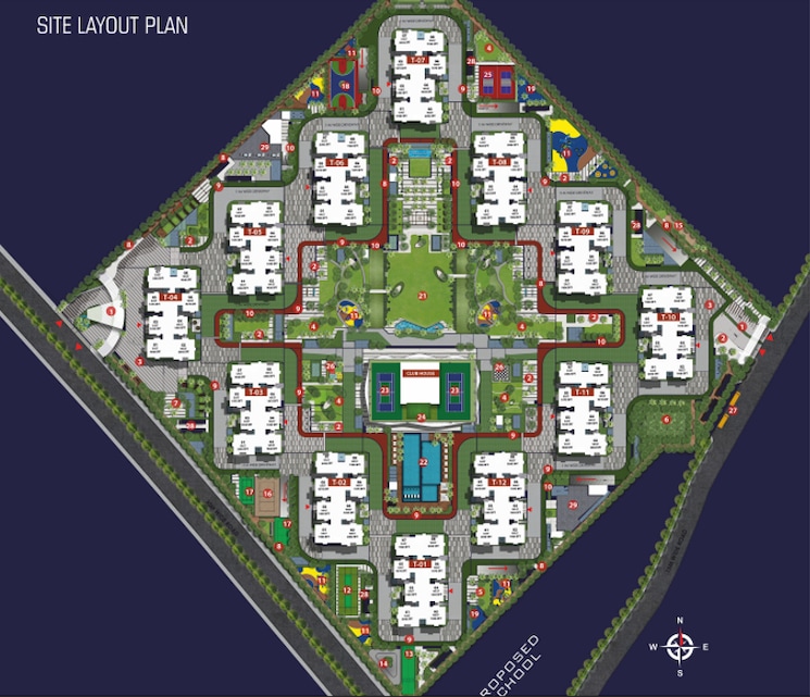 Master Plan, my-home-sayuk 2 Bedroom 1355 Sq.Ft. Apartment In Tellapur Hyderabad 9473034