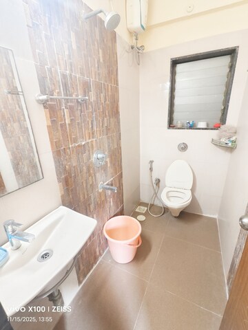 Bathroom in 1 BHK Apartment at Shree Nandanvan homes, Kalwa – for Rent
