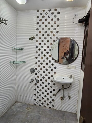 Bathroom in 1.5 BHK Builder Floor at Jangpura – for Rent