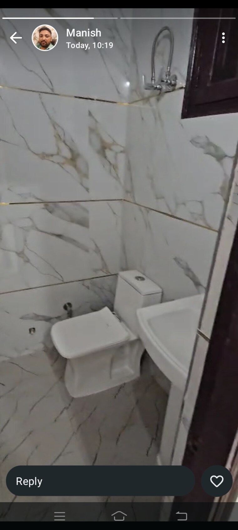 Bathroom, maya-homes 2 Bedroom 900 Sq.Ft. Builder Floor In Indrapuram Ghaziabad 9473109