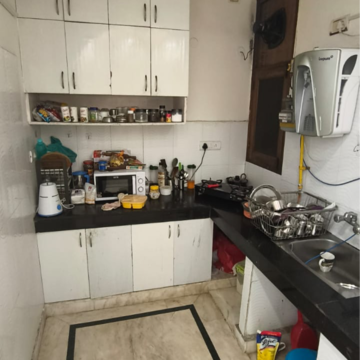 Kitchen in 2 BHK Builder Floor at Malviya Nagar – for Rent