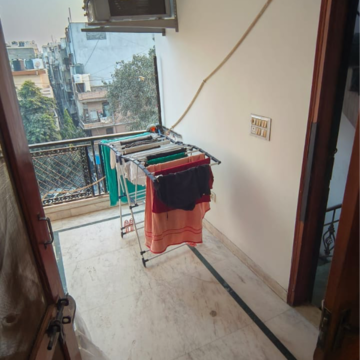 Balcony in 2 BHK Builder Floor at Malviya Nagar – for Rent