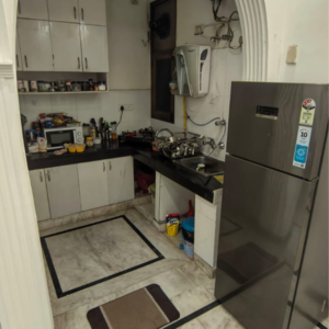 Kitchen in 2 BHK Builder Floor at Malviya Nagar – for Rent