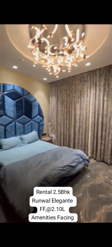 Bedroom in 3 BHK Apartment at Runwal Elegante, Andheri West – for Rent