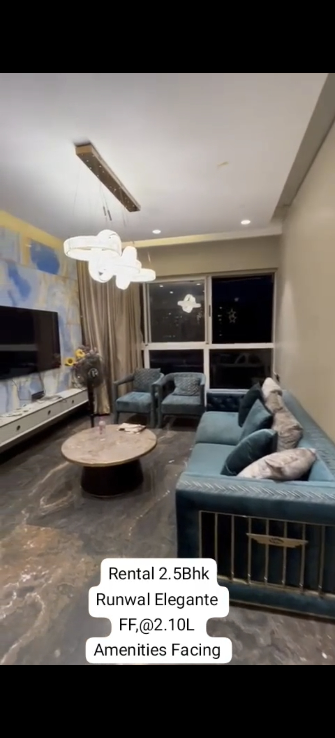 3 BHK + Pooja Room 1065 Sq.Ft. Apartment in Runwal Elegante