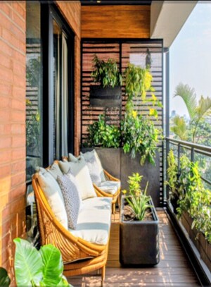 Balcony in 2 BHK Apartment at Gaur City 1 – for Sale