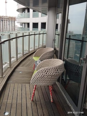 Balcony in 5 BHK Apartment at Lodha World Crest, Worli – for Sale