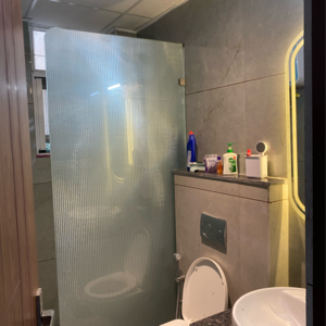 Bathroom in 3 BHK Apartment at Allwin El Spazia, Nagla Road – for Rent
