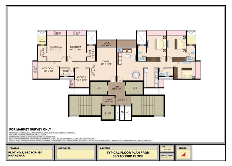 Floor Plan, bhagwati-luxuria 2 Bedroom 621 Sq.Ft. Apartment In Kharghar Sector 19 Navi Mumbai 9474302